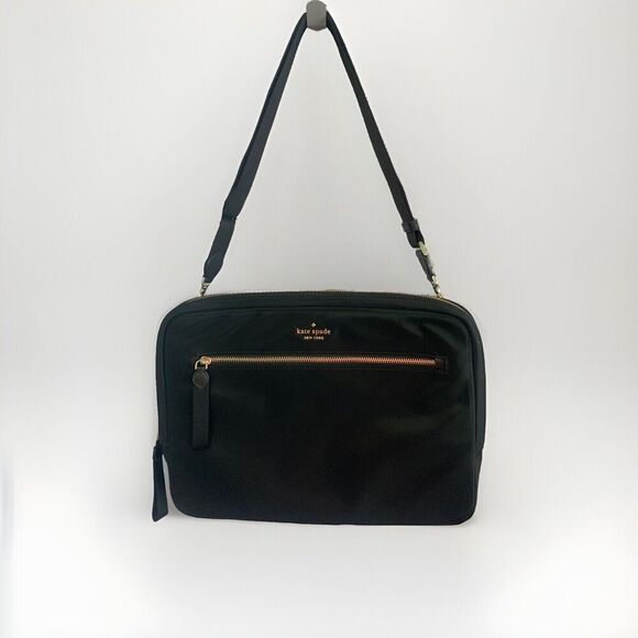 NWOT Kate Spade 15" Laptop Bag Chelsea Messenger Sleeve Black New - Picture 1 of 16